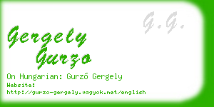 gergely gurzo business card